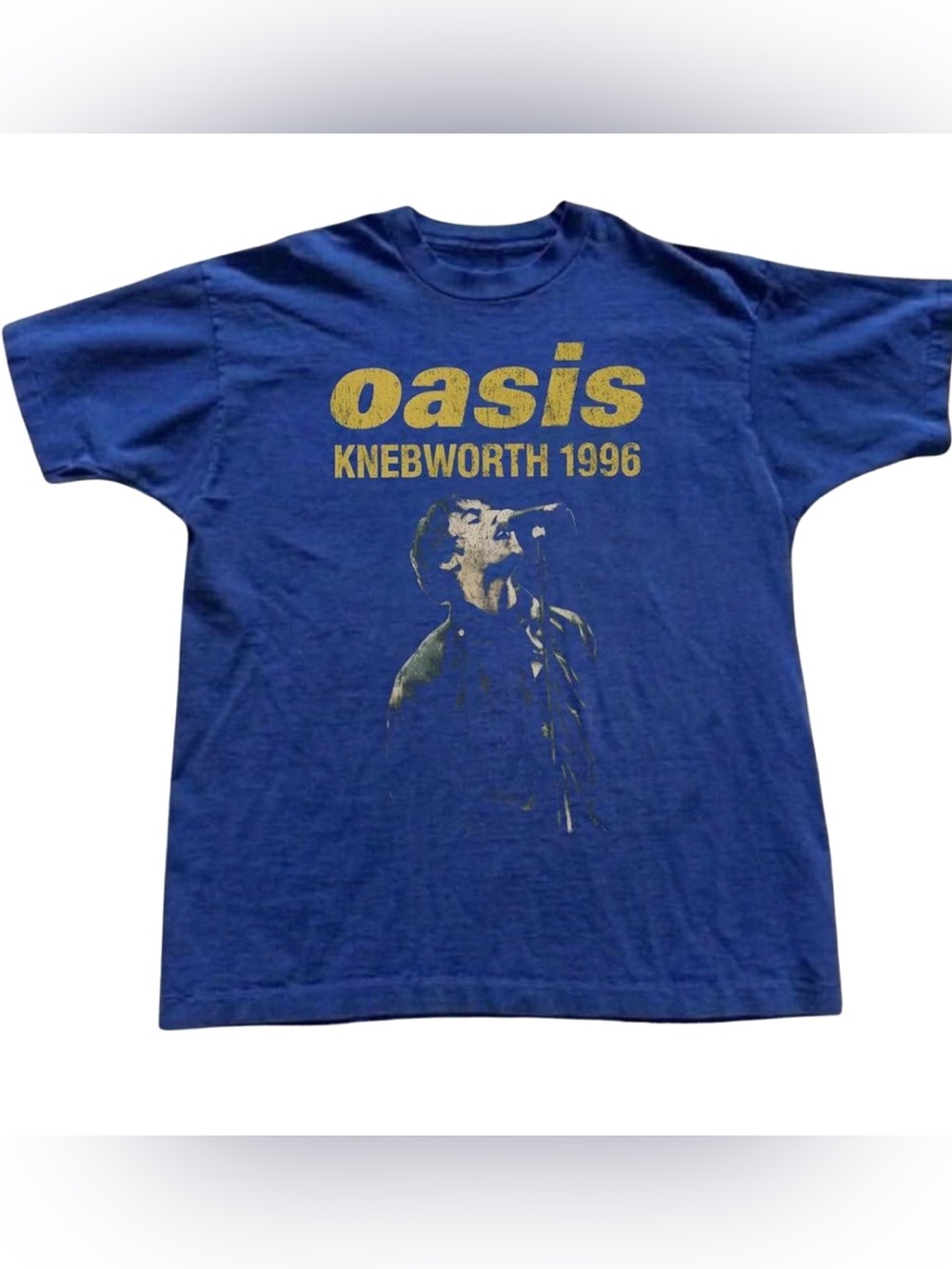 Oasis Knebworth 1996 Graphic Tee - NeonBlue Classic Metal